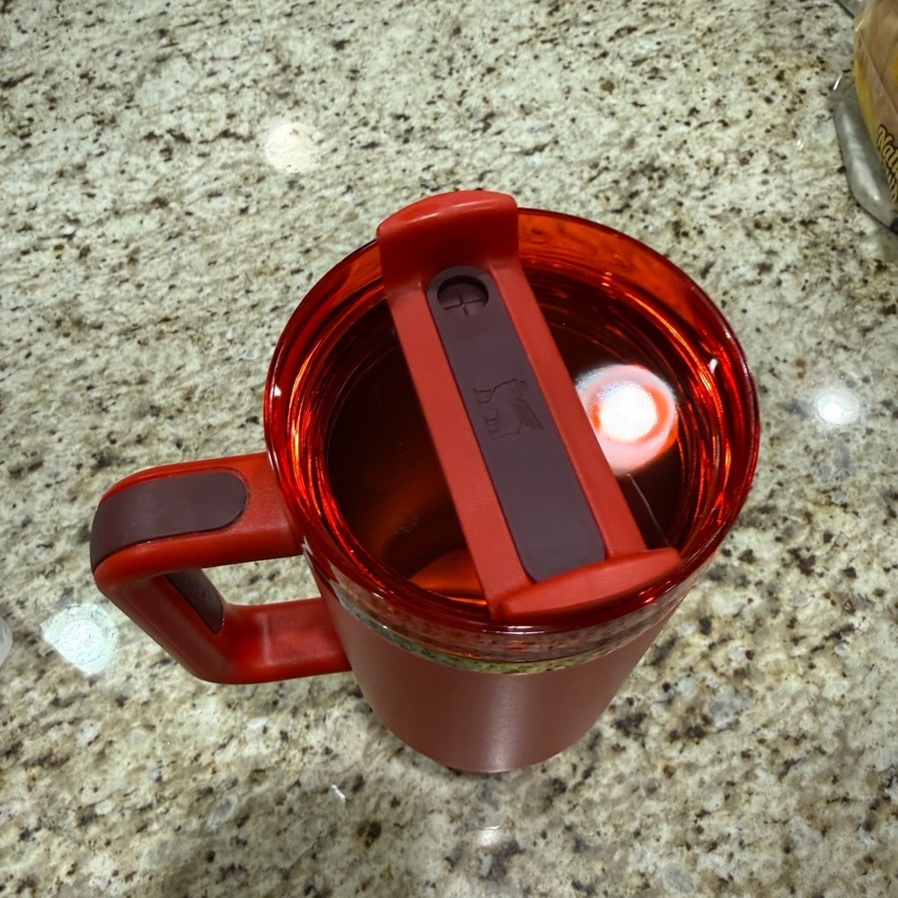 Stanley Red with Chrome Accents Travel Mug - Picture 3 of 3